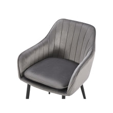 Load image into Gallery viewer, Adelaide Velvet Dining Chairs- Set of 2 - Light Grey