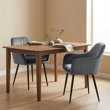 Load image into Gallery viewer, Adelaide Velvet Dining Chairs - Set of 2 - Dark Grey