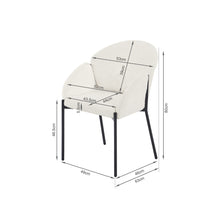 Load image into Gallery viewer, Bellamy Boucle Dining ArmChairs - Set of 2 - Milky White