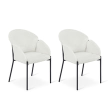 Load image into Gallery viewer, Bellamy Boucle Dining ArmChairs - Set of 2 - Off White