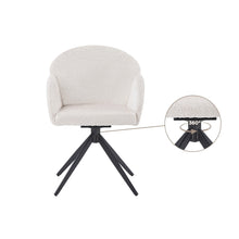 Load image into Gallery viewer, Carmen Boucle Swivel Dining ArmChairs - Set of 2 - Milky White