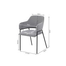 Load image into Gallery viewer, Sadie Fabric Dining Chair - Set of 2 - Light Grey