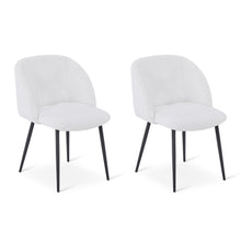 Load image into Gallery viewer, Merryn Boucle Dining Chairs - Set of 2 - White