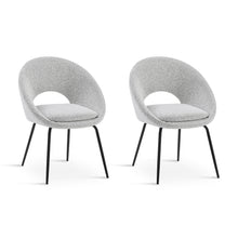 Load image into Gallery viewer, Nimue Fabric Dining Chair - Set of 2 - Greyish White