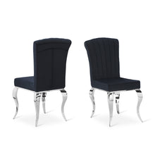 Load image into Gallery viewer, Alba Velvet Dining Chairs - Set of 4 - Charcoal