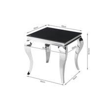 Load image into Gallery viewer, Alba Tempered Glass Side Table - Black