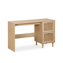 Load image into Gallery viewer, Gila 120cm Rattan Computer Desk with 2 Drawers - Natural