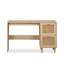Load image into Gallery viewer, Gila 120cm Rattan Computer Desk with 2 Drawers - Natural