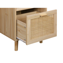 Load image into Gallery viewer, Gila 120cm Rattan Computer Desk with 2 Drawers - Natural