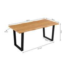 Load image into Gallery viewer, Bryce Dining Table 180 x 90cm - Oak + Black