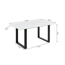 Load image into Gallery viewer, Bridger Matt Ceramic Dining Table 160 x 90cm - White