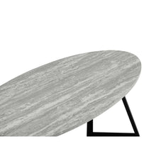 Load image into Gallery viewer, Ursula Oval Coffee Table 120 x 60cm - Grey + Black