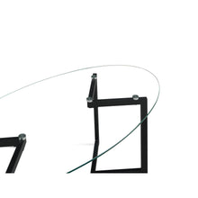 Load image into Gallery viewer, Wynter Tempered Glass Oval Coffee Table 120 x 60cm - Transparent + Black