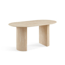 Load image into Gallery viewer, Nile Oval Dining Table 160 x 90cm - Travertine