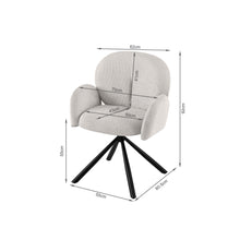 Load image into Gallery viewer, Avery Swivel Fabric Dining Chair - Set Of 2 - Grey