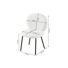 Load image into Gallery viewer, Griffin Boucle Dining Chair - Set of 2 - White