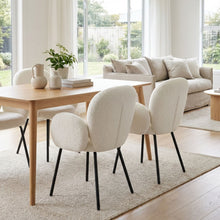 Load image into Gallery viewer, Lennon Boucle Dining Chair - Set of 2 - White