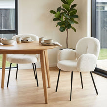 Load image into Gallery viewer, Lennon Boucle Dining Chair - Set of 2 - White