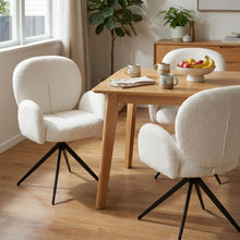 Load image into Gallery viewer, Marlowe Swivel Boucle  Dining Chair - Set of 2 - White