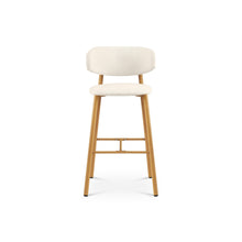Load image into Gallery viewer, Indigo Fabric Bar Stool - Set of 2 - Beige