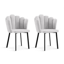 Load image into Gallery viewer, Urban Petal-shaped Upholstered Dining Chair - Set of 2 - Light Grey