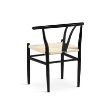 Load image into Gallery viewer, Winter Rope Seat Dining Chair Wishbone Chair Replica - Set of 2 - Black