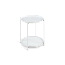 Load image into Gallery viewer, Zen Round Coffee Table with Shelf - White