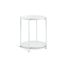 Load image into Gallery viewer, Zen Round Coffee Table with Shelf - White