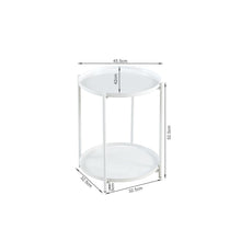 Load image into Gallery viewer, Zen Round Coffee Table with Shelf - White