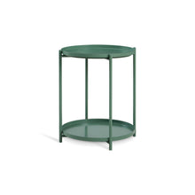 Load image into Gallery viewer, Zen Round Coffee Table with Shelf - Green