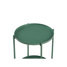 Load image into Gallery viewer, Zen Round Coffee Table with Shelf - Green