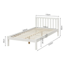 Load image into Gallery viewer, Baker King Single Wooden Bed Frame - White
