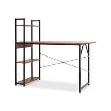 Load image into Gallery viewer, Kendahl 120CM Computer Desk with Bookshelf - Black (0.066m3 - 15.5kg)