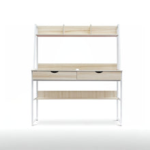 Load image into Gallery viewer, Siya 120cm Computer Desk with Drawers - Oak (0.095m3 - 23kg)