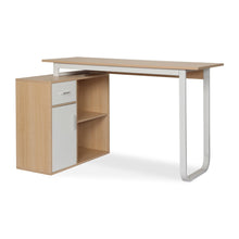 Load image into Gallery viewer, Yates 120cm Computer Desk with Left Cabinet - Oak