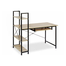 Load image into Gallery viewer, Gayle 120cm Computer Desk with Bookshelf - Black