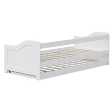 Load image into Gallery viewer, Laila Single Wooden Trundle Bed Frame - White