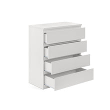 Load image into Gallery viewer, Tongass Wooden Tallboy 4 Drawers - White