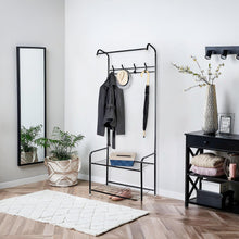 Load image into Gallery viewer, Clothing Garment Rack with Shelves - Black