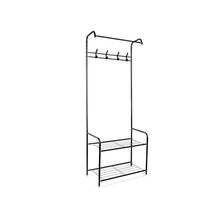 Load image into Gallery viewer, Clothing Garment Rack with Shelves - Black