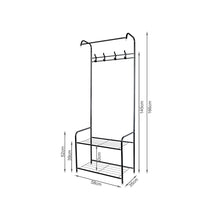 Load image into Gallery viewer, Clothing Garment Rack with Shelves - Black