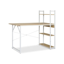 Load image into Gallery viewer, Kendahl 120cm Computer Desk with Bookshelf - White
