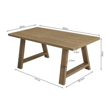 Load image into Gallery viewer, Tommie Dining Table Rectangle 180 x 85.5cm - Oak