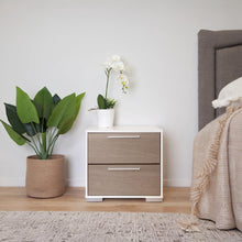 Load image into Gallery viewer, Waipoua Bedside Table Nightstand - GREY OAK