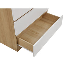 Load image into Gallery viewer, Harris 5 Drawers Tallboy - Oak + White