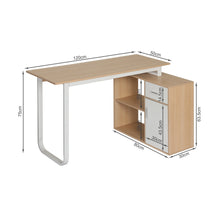 Load image into Gallery viewer, Yates 120cm Computer Desk with Right Cabinet - Oak