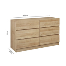 Load image into Gallery viewer, Harris 6 Drawers Low Boy - Oak