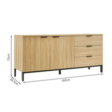 Load image into Gallery viewer, Ocala Sideboard Buffet Table with Drawer - Oak