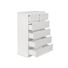 Load image into Gallery viewer, Tongass Wooden Tallboy 6 Drawers - White