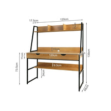Load image into Gallery viewer, Siya 120cm Computer Study Desk with Drawers - Walnut